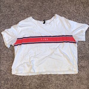 h and m cropped tee shirt